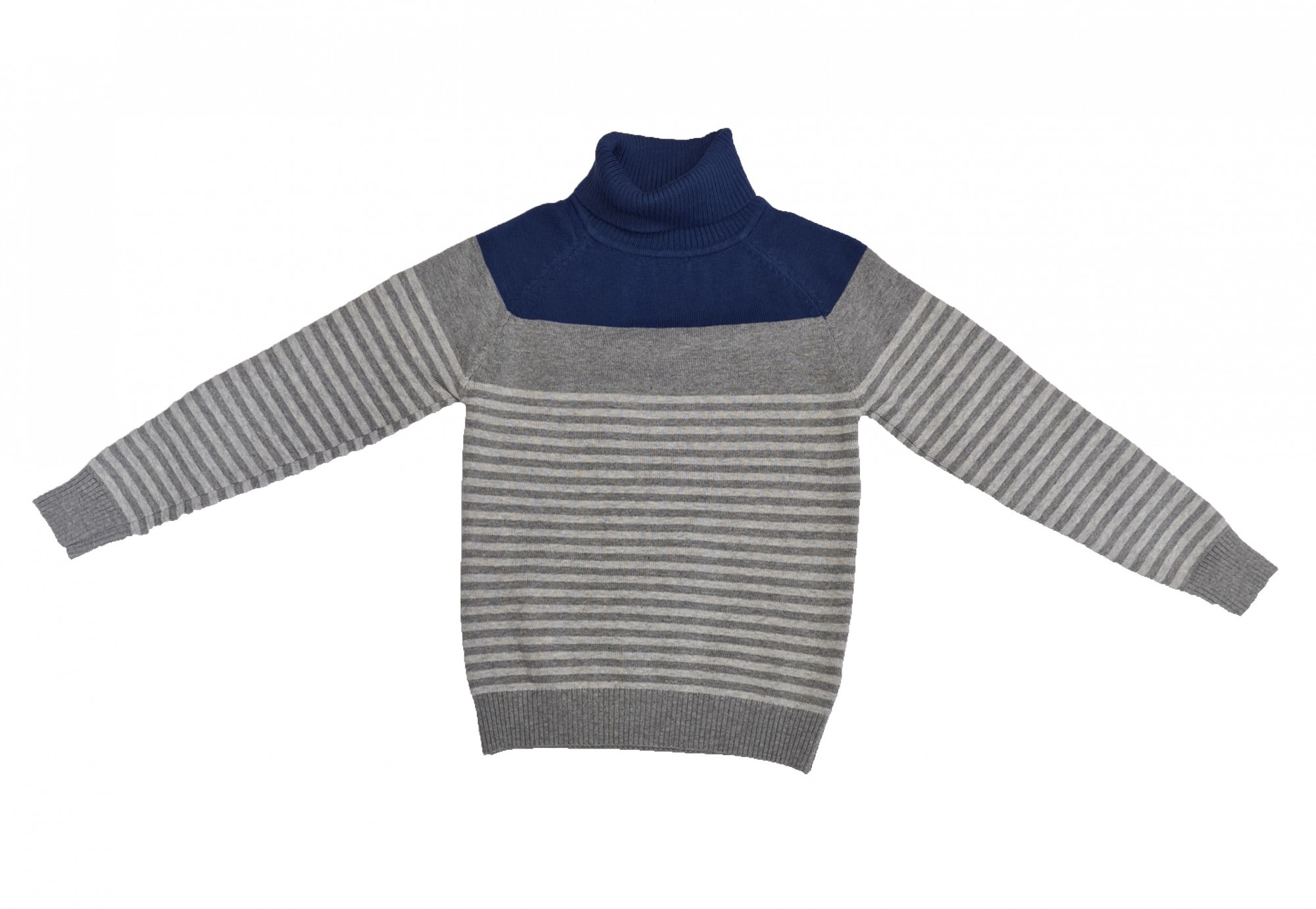 

Гольф для мальчика вязка сине серый Арт. 020 Lizi Kids 104 р