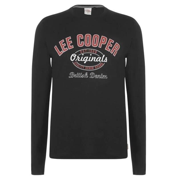 

Лонгслив Lee Cooper Long Sleeve Vintage T Shirt Mens  Черный 59730703, Лонгслив Lee Cooper Long Sleeve Vintage T Shirt Mens M Черный 59730703