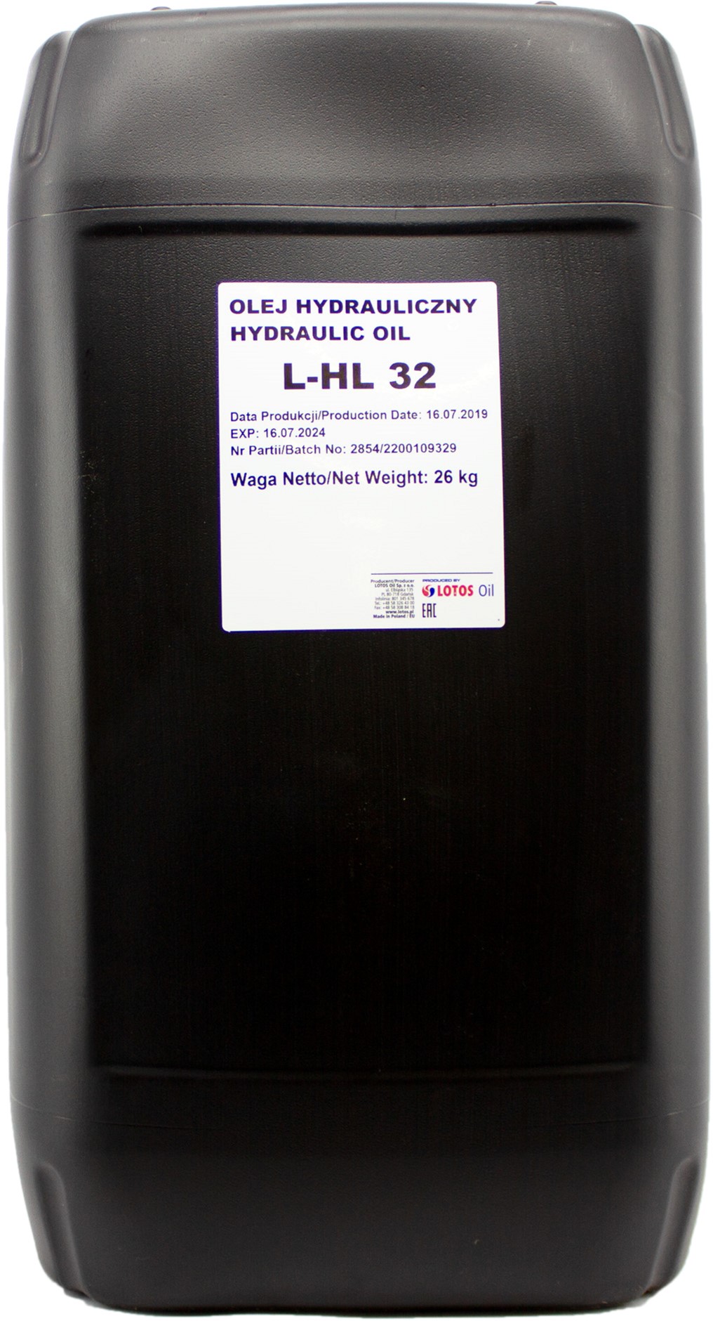 Гидравлическое масло Lotos Hydraulic Oil L-HM 32 26 кг (WH-E300780-000 ...