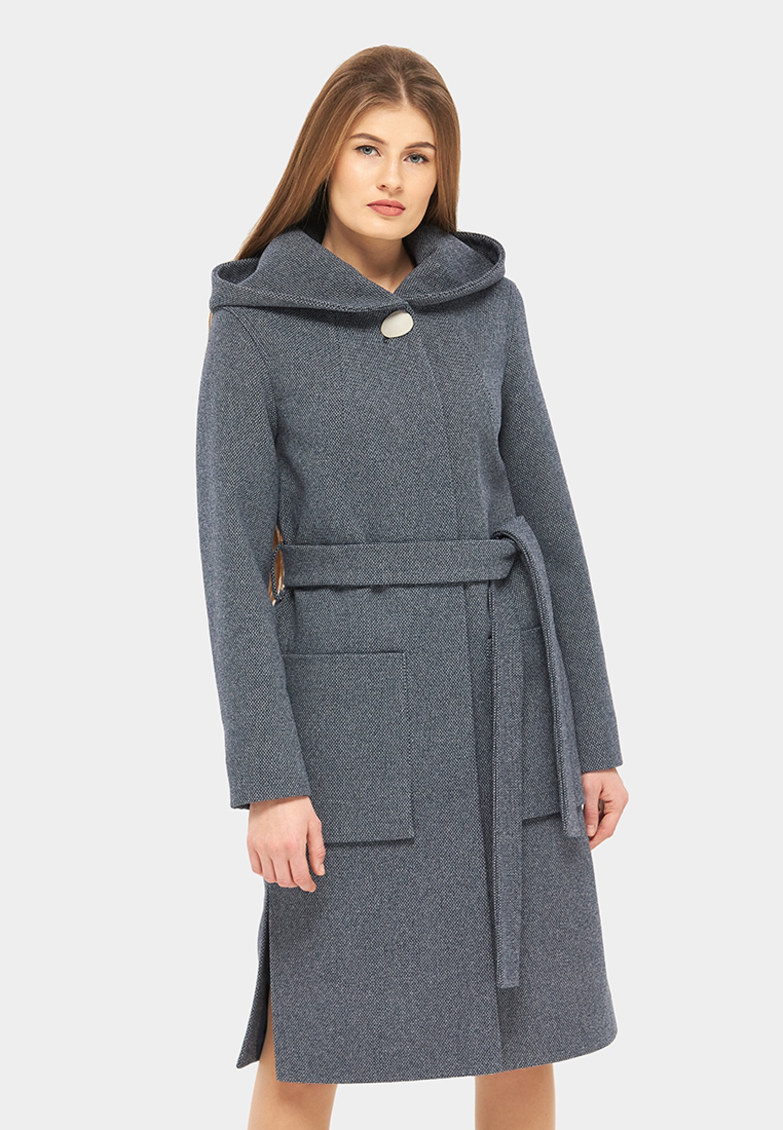

Пальто демисезонное синее DANNA 1185, Пальто демисезонное синее DANNA 1185 46