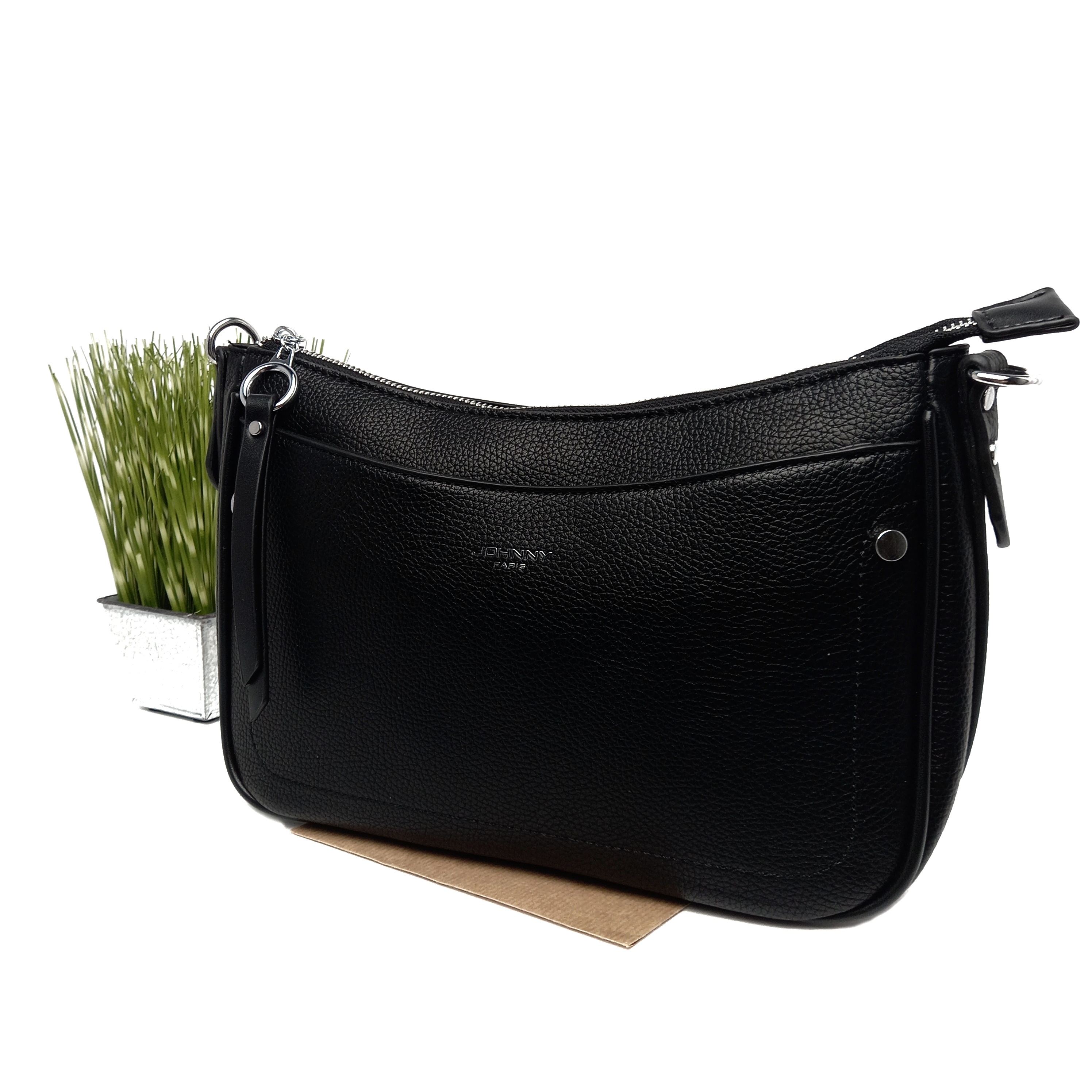 

Модная женская сумка через плечо JOHNY черная BRL-9046 black