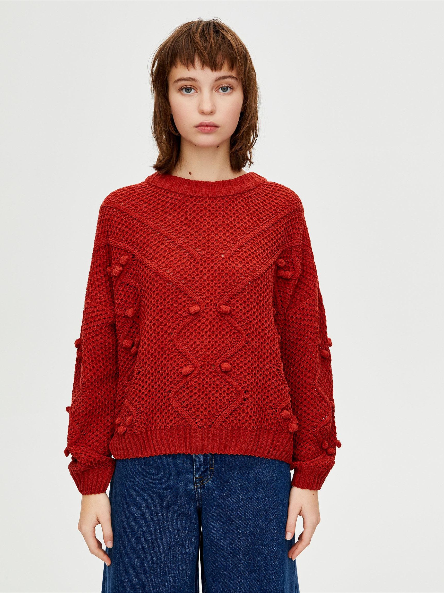 

Джемпер Pull & Bear XAZ221110GEBC  Кирпичный, Джемпер Pull & Bear XAZ221110GEBC M Кирпичный