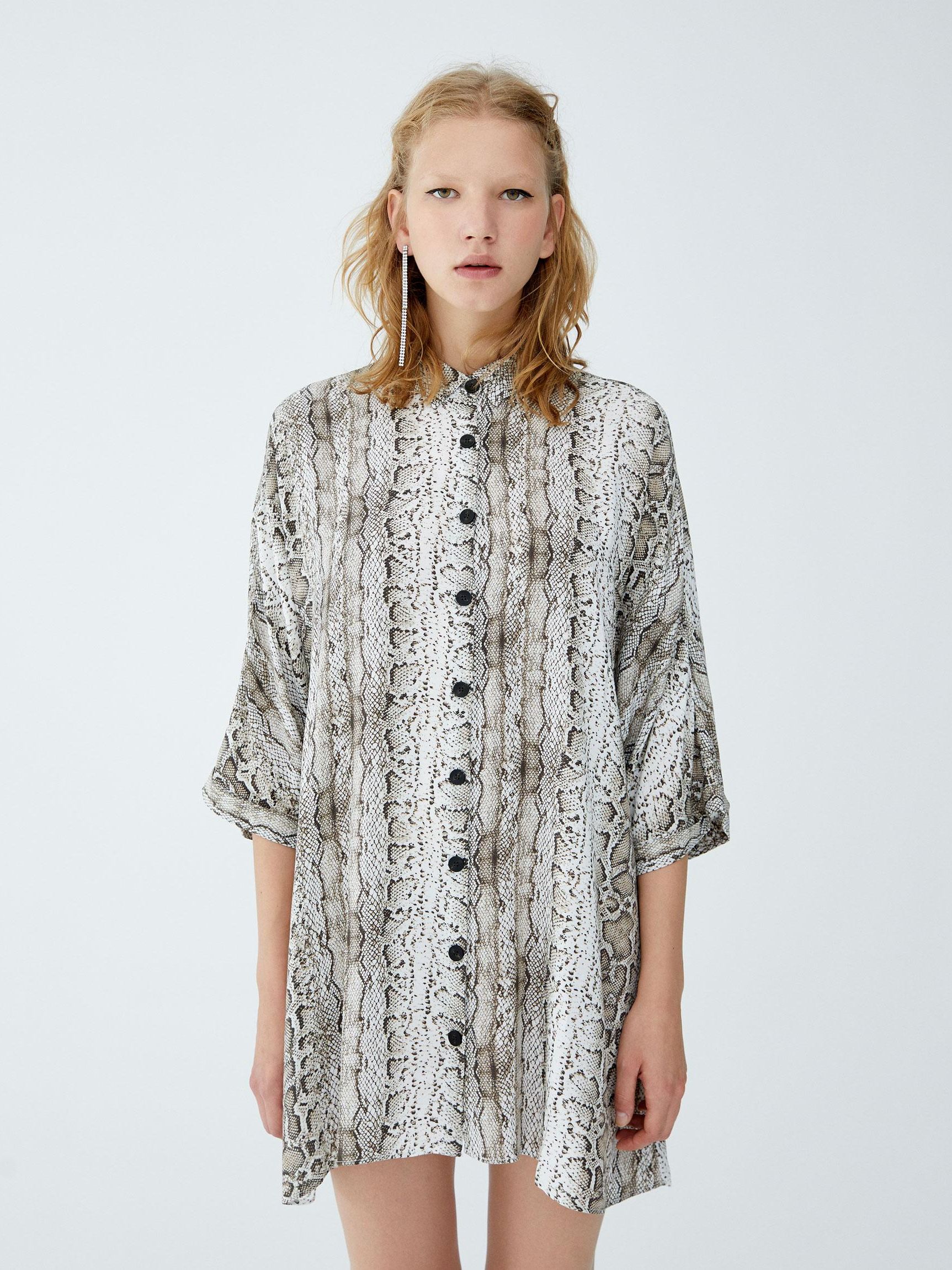 

Платье Pull & Bear XAZ237896LYVU L Змеиное