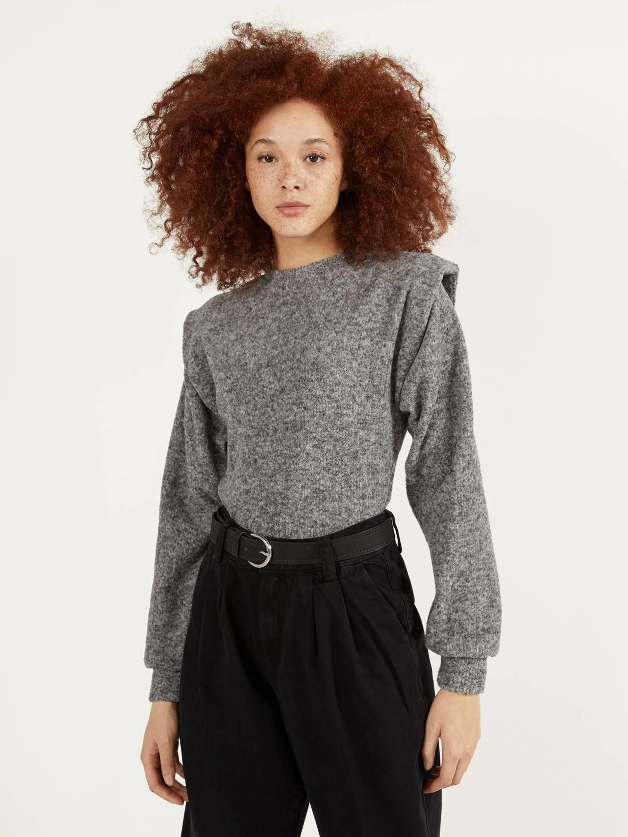 

Джемпер Bershka XAZ263061COHZ  Серый, Джемпер Bershka XAZ263061COHZ S Серый