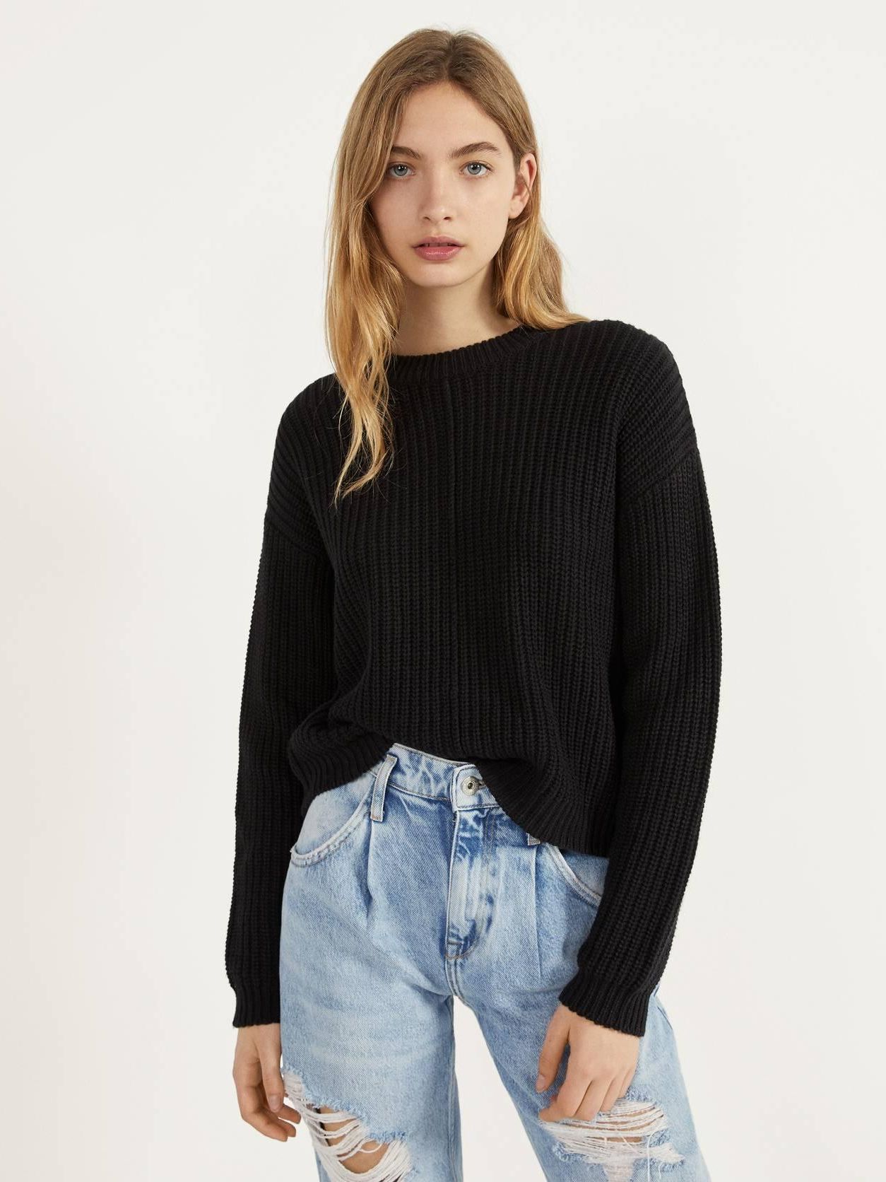 

Джемпер Bershka XAZ266518VWLS  Черный, Джемпер Bershka XAZ266518VWLS XS Черный