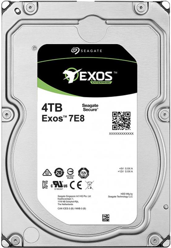 

Накопитель HDD 3.5" SATA 4.0TB Seagate Exos 7E8 7200rpm 256MB (ST4000NM002A)