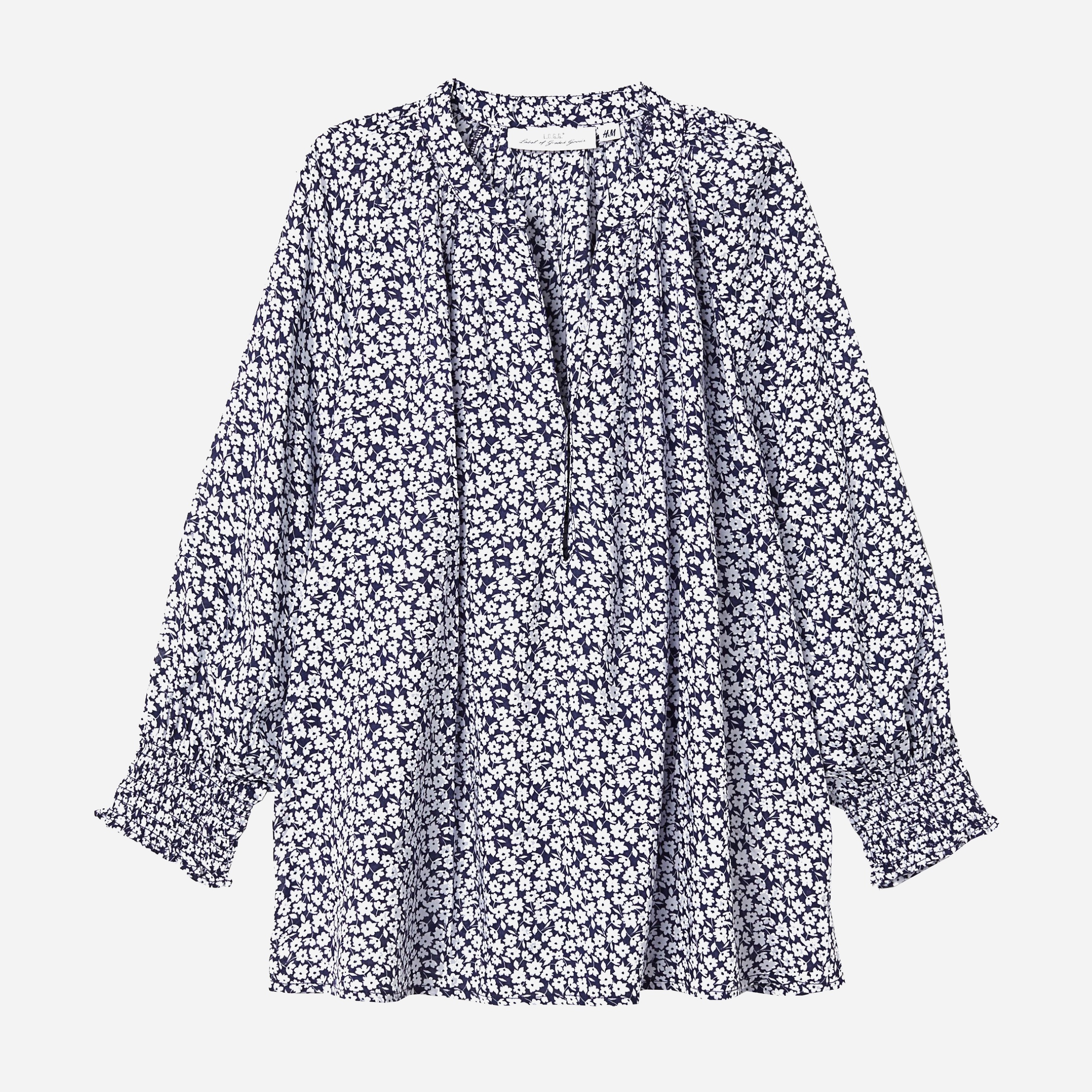 

Блузка H&M 0631427 36 Темно-синяя