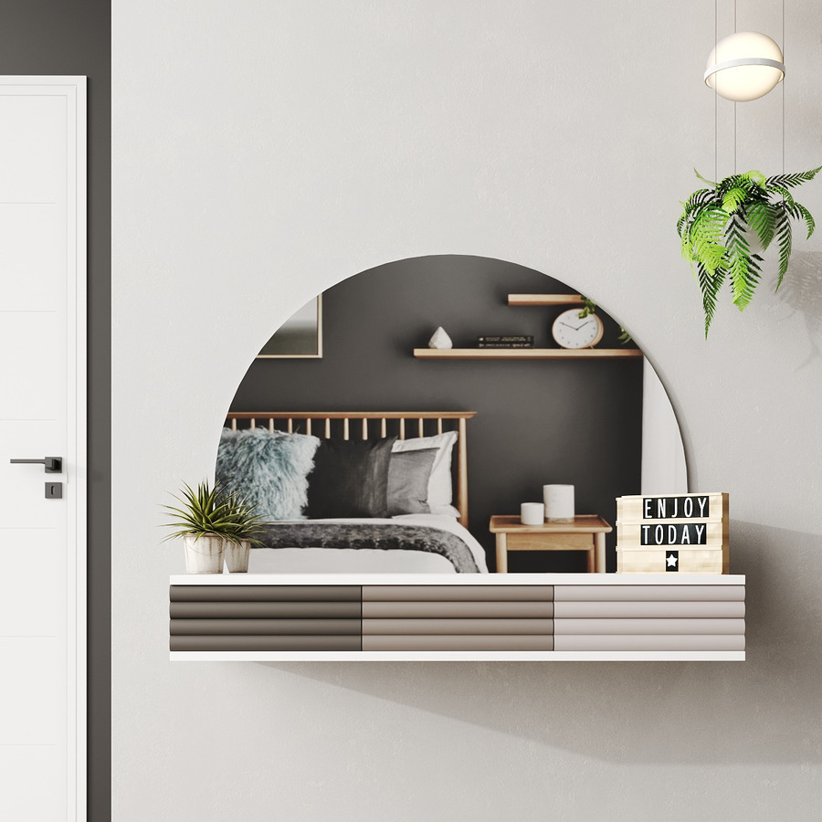 

Трюмо в спальню Fenster Компанит Белый/Какао