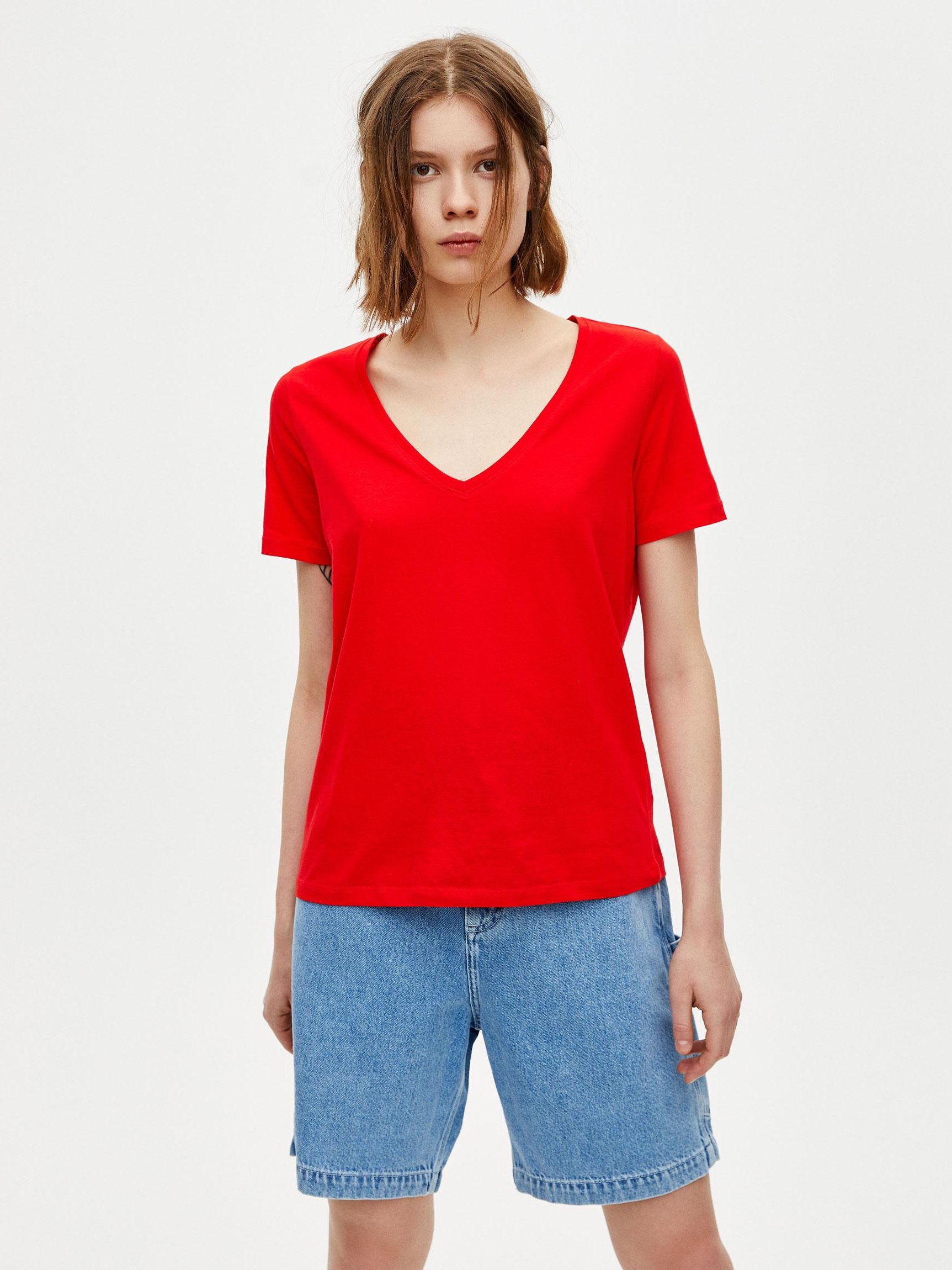 

Футболка Pull & Bear XAZ278364GRTF L Красная