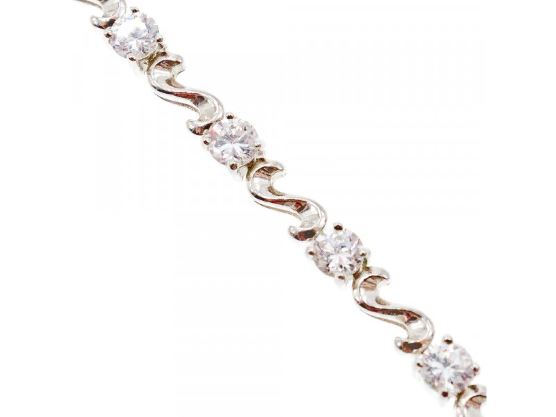 

Серебряный браслет с фианитами Нежность Sky Jewelry 003413
