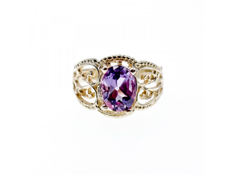 

Серебряное кольцо с аметистом Ажур Натуральный Sky Jewelry 003562