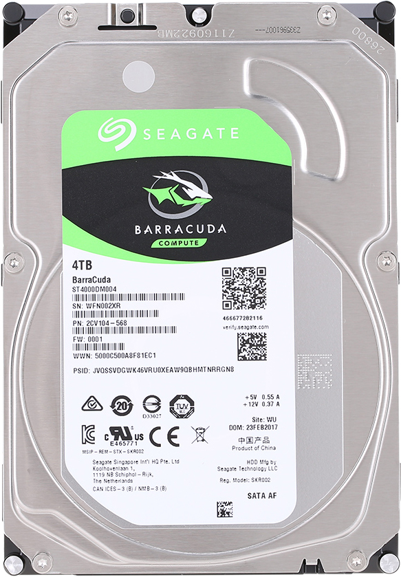 

Жесткий диск Seagate BarraCuda HDD 4TB ST4000DM004 (133059)