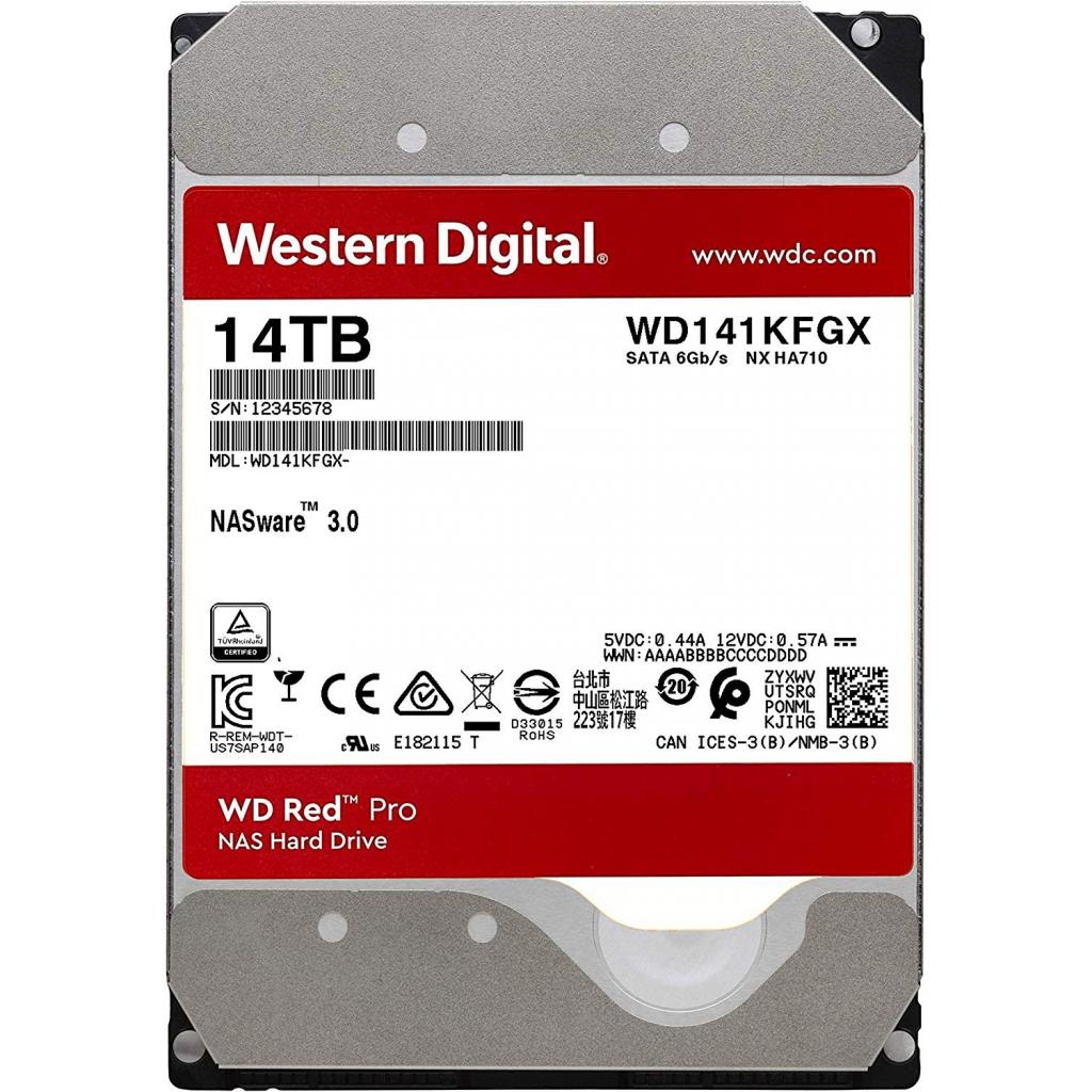 

Жесткий диск Western Digital Red Pro NAS 14TB (WD141KFGX)