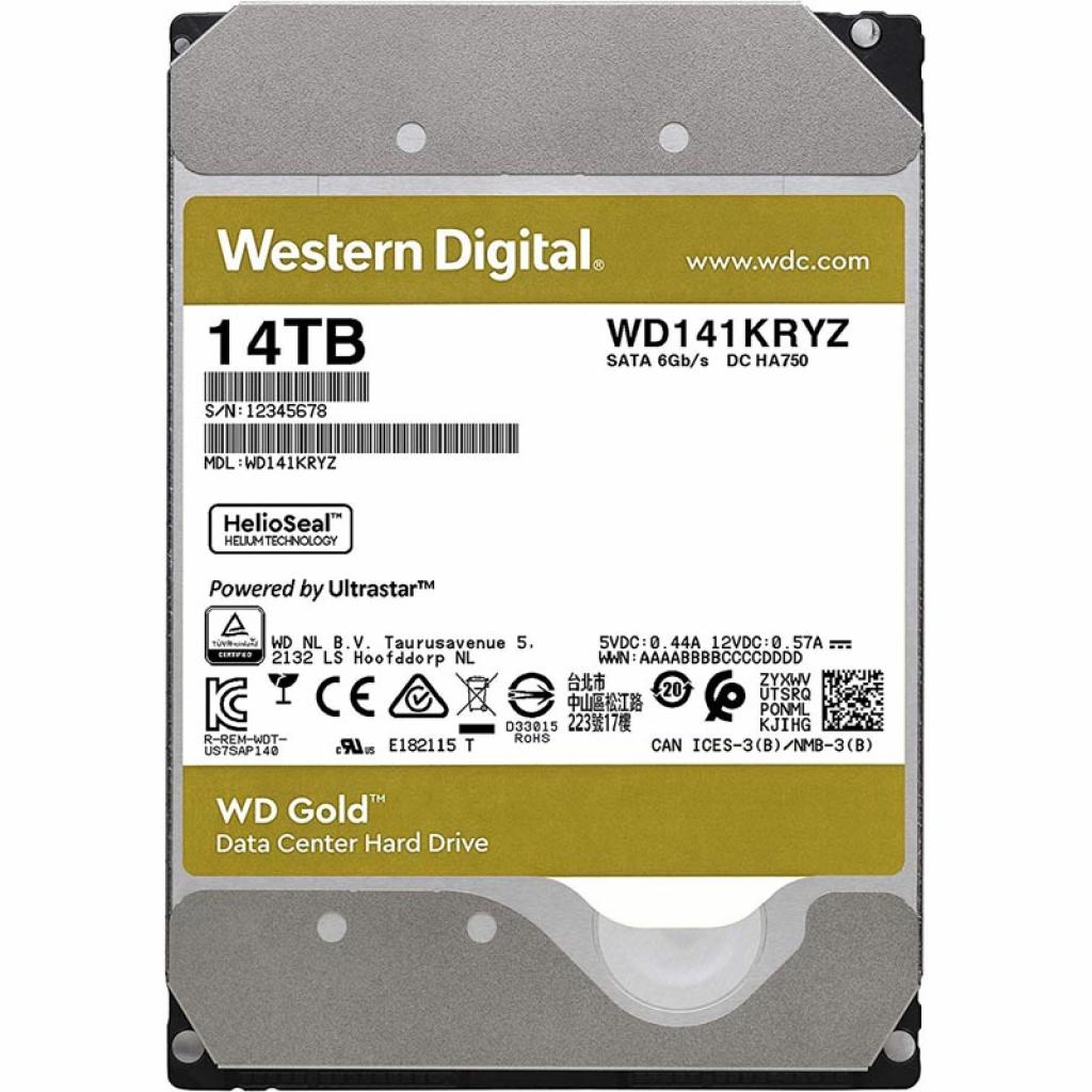 

Жесткий диск WD Gold Enterprise Class 14 TB (WD141KRYZ)