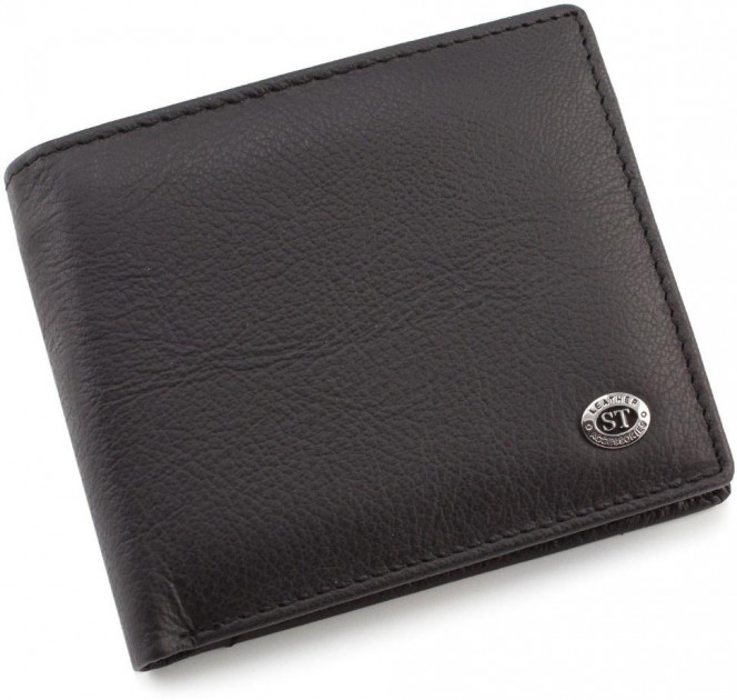 

Мужской кошелек из натуралной кожи ST Leather (ST-4) 98452 Черный
