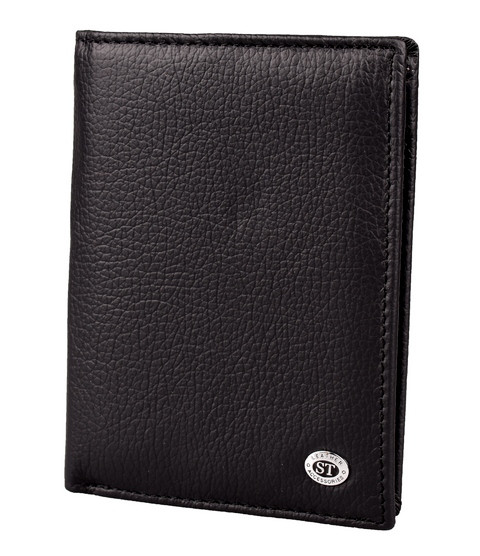 

Мужской кожаный кошелек на магните ST Leather (ST-2) 98398 Черный