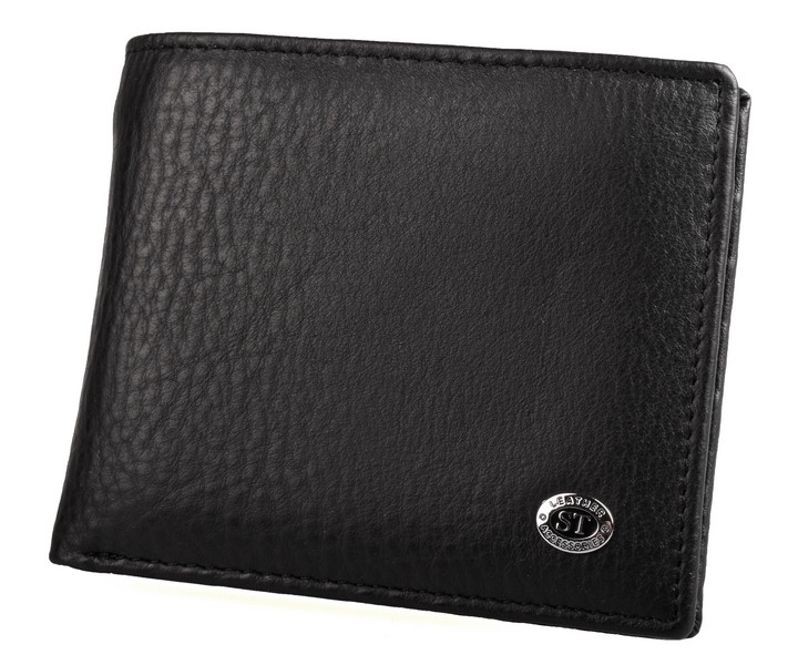 

Мужской кожаный кошелек на магните ST Leather (ST-3) 98441 Черный