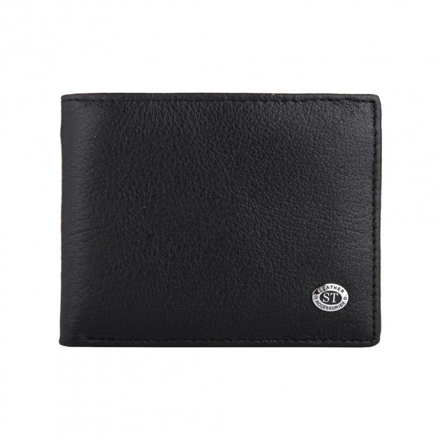 

Мужской кожаный кошелек ST Leather (ST-8) 98566 Черный