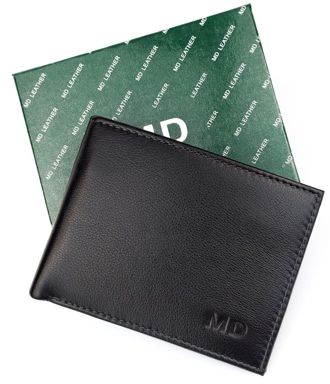 

Мужской кошелек из натуральной кожи MD Leather MD-22-634 черный