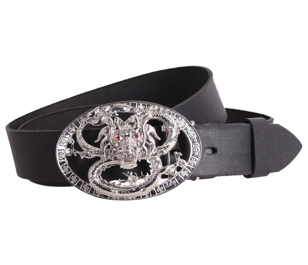 

Женский кожаный ремень с бляхой D-Belts S1074 черный (130 см х 4 см)