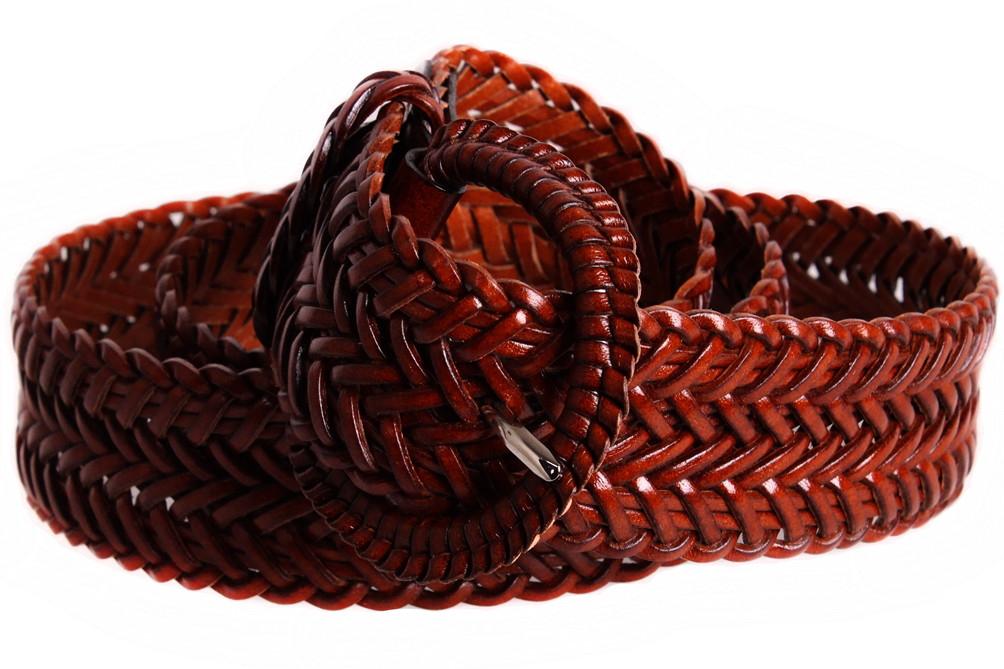 

Оригинальный плетеный пояс для женщин D-Belts S0728 коричневый (105 см х 4 см)