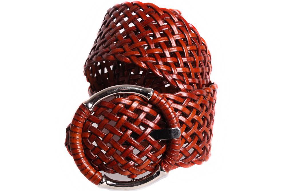 

Красивый женский пояс из кожи D-Belts S0127 коричневый (100 см х 6.5 см)
