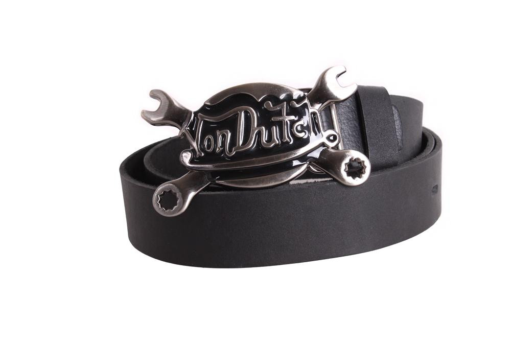 

Кожаный ремень с бляхой D-Belts S0208 черный (130 см х 4 см)