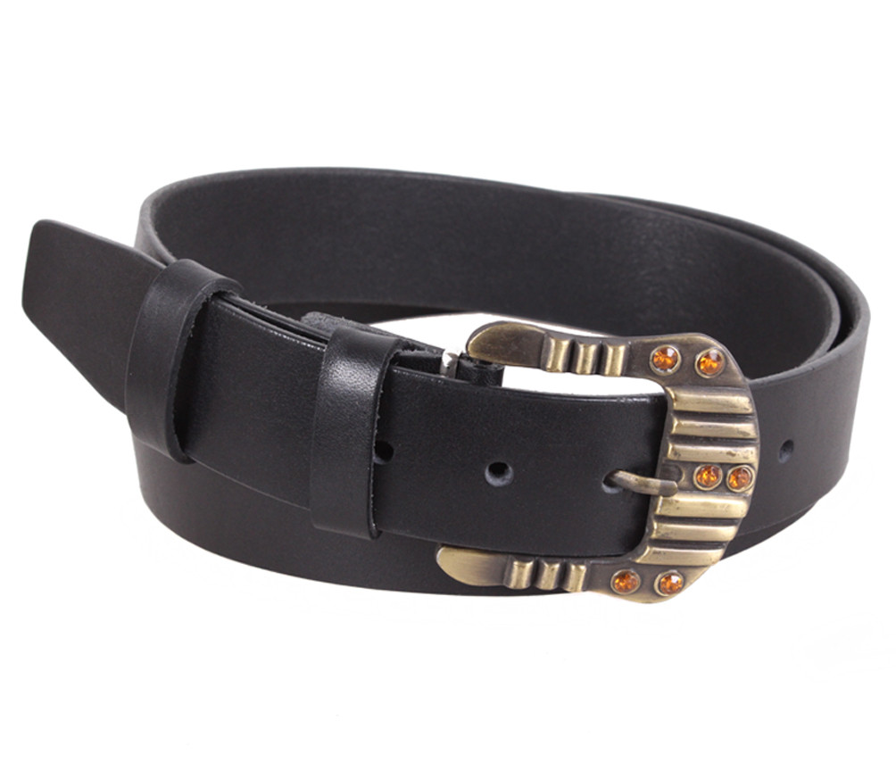 

Женский классический кожаный ремень D-Belts S1142 черный (115-130 см х 4 см)