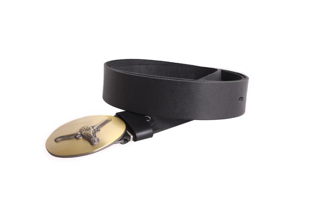 

Стильный ремень под джинсы из кожи D-Belts S0191 черный (130 см х 4 см)