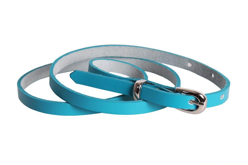 

Женский узкий ремень D-Belts S0466 бирюзовый (105-120 см х 1 см)