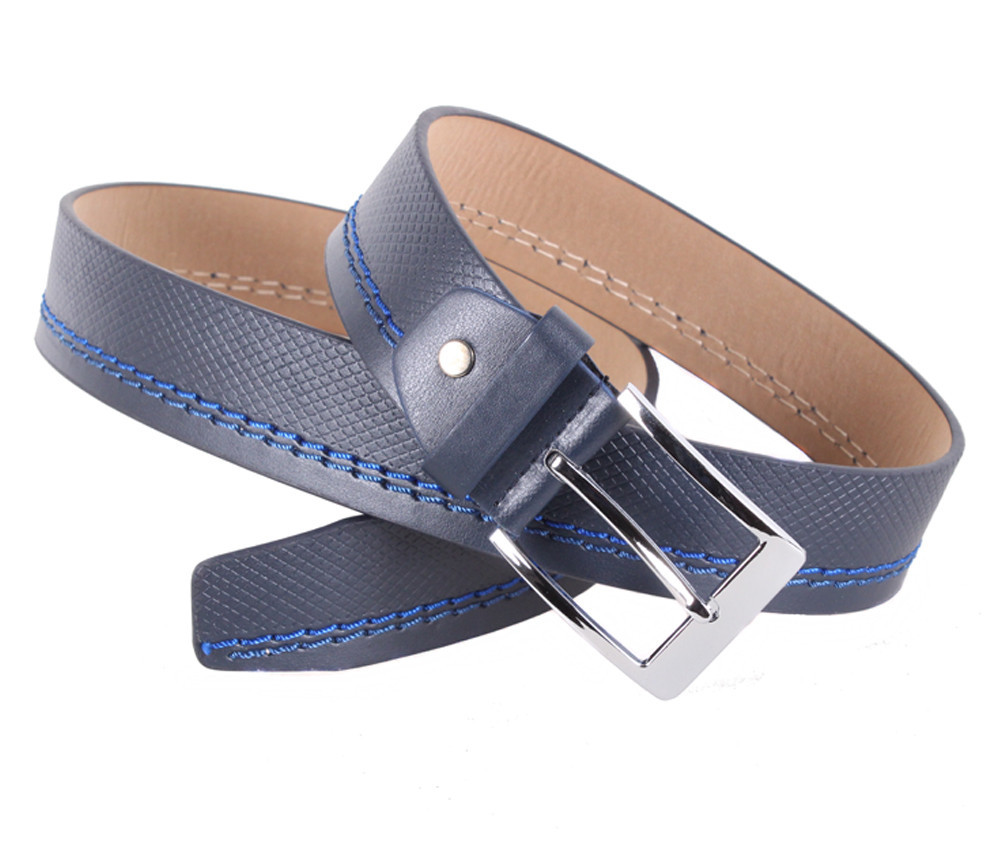 

Джинсовый ремень мужской эко кожа D-Belts S0931 синий (115 см х 4 см)