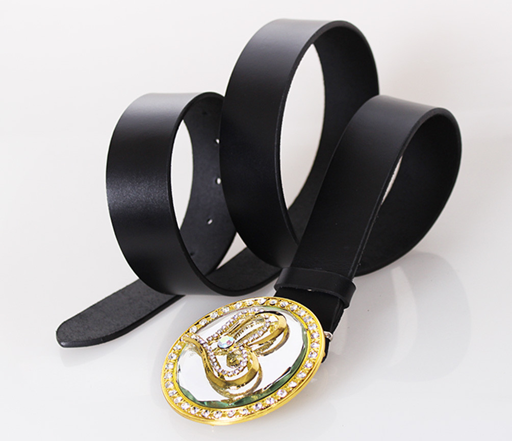 

Женский кожаный ремень под джинсы D-Belts S1466 черный (125 см х 4 см)