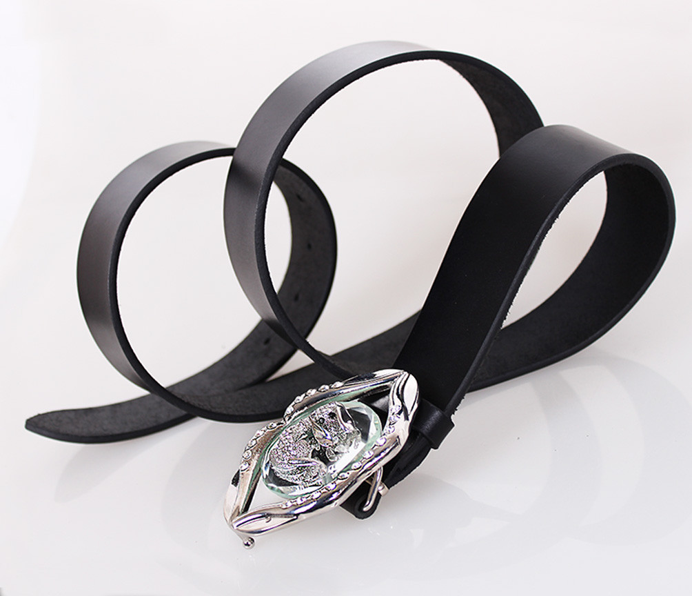 

Женский кожаный ремень под джинсы D-Belts S1442 черный (125 см х 4 см)