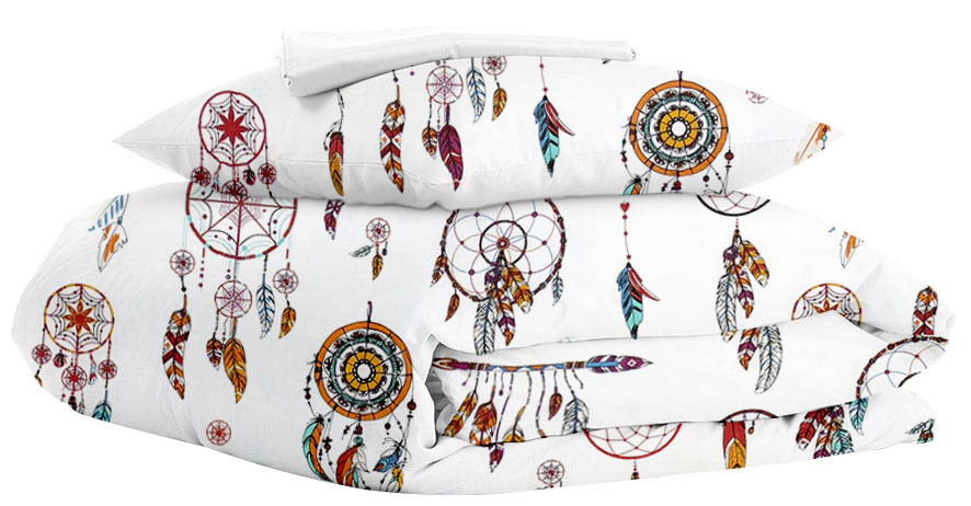 

Комплект постельного белья Cosas Dreamcatcher Red El White 155х215 см