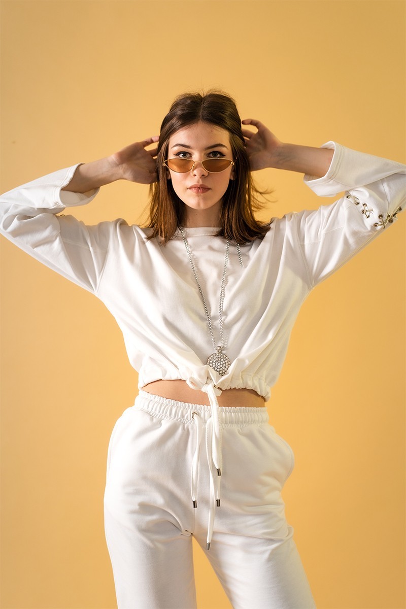 

Женский костюм Street Style 77-29 - Молочный, Женский костюм Street Style 77-29 M-L Молочный