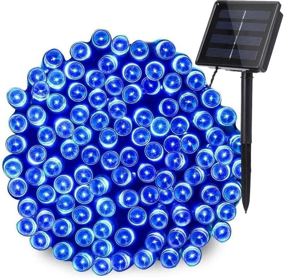 

Уличная гирлянда на солнечной батарее 100 LED 10 метров, черный провод, синяя 1201-02