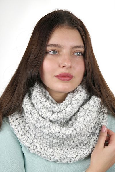 

Женский снуд Braxton «Маранда» (белый + серебряный) 39437