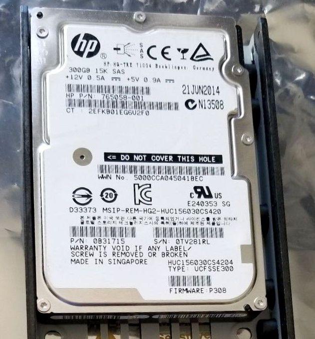 

Жесткий диск HP HDD 300ГБ 15'000RPM SAS 12G 2,5" SFF HKCF0300S5xeN015 (765058-001 802271-001 810763-001)