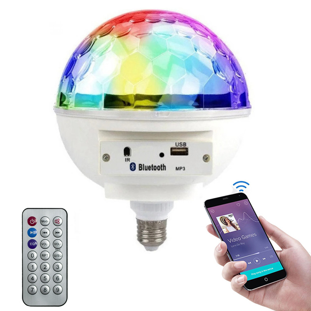

Светодиодный диско шар Musik Ball с динамиком Bluetooth