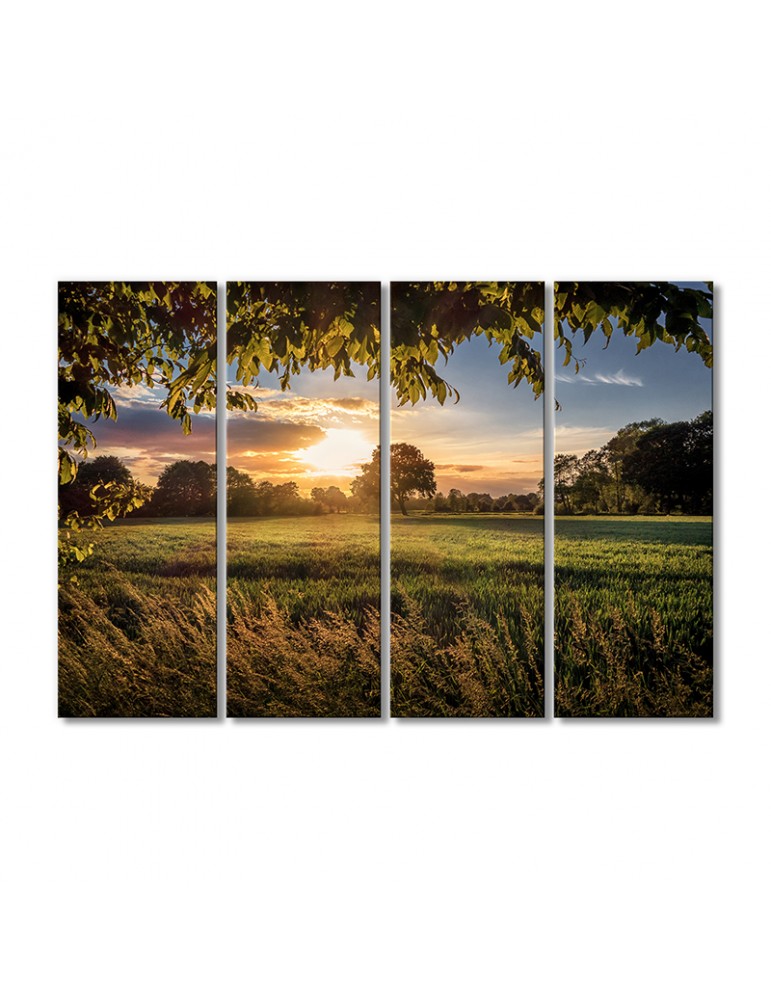 

Модульная картина Artel «Природа поле зелень небо облака» 4 модуля 120x180 см