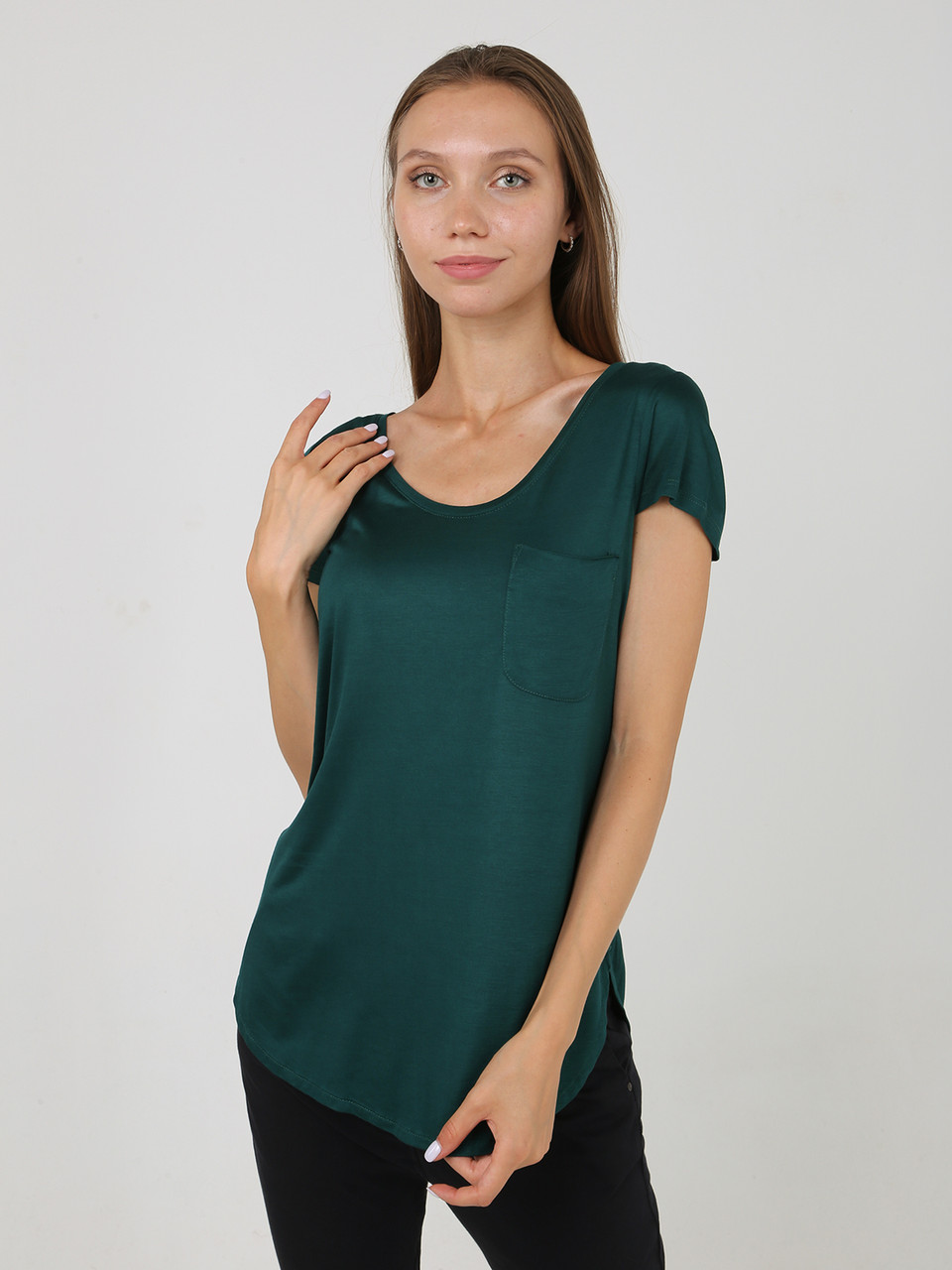 

Футболка H&M Изумрудный, Футболка H&M Изумрудный S