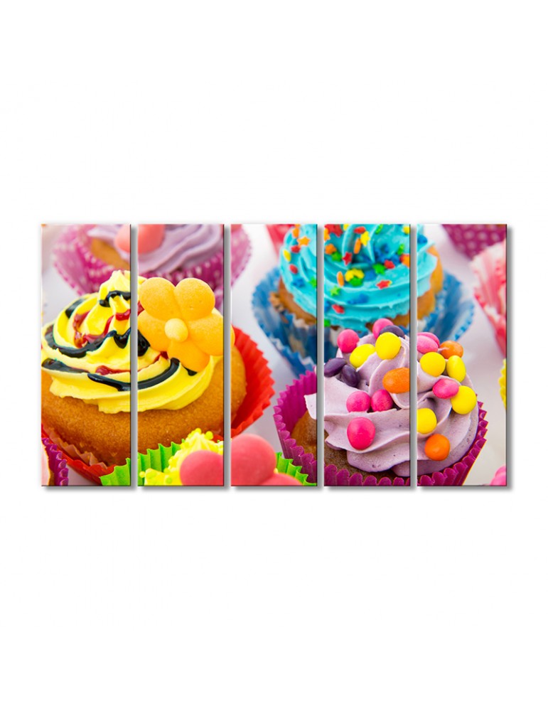 

Модульная картина Artel «Праздничные кексы» 5 модулей 120x180 см