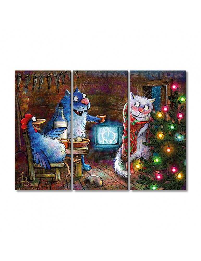 

Модульная картина Artel «Приглашение встретить Новый год» 3 модуля 80x120 см