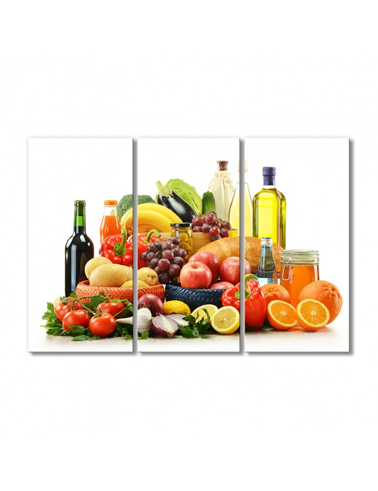 

Модульная картина Artel «Продукты для правильного питания» 3 модуля 70x105 см