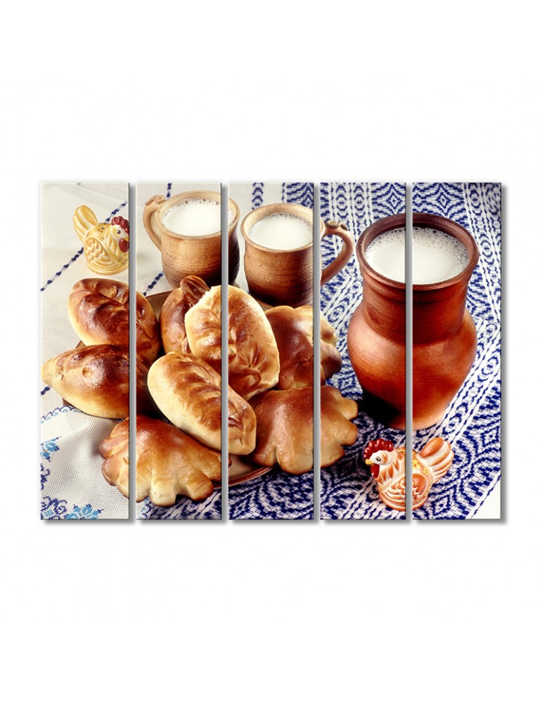 

Модульная картина Artel «Парное молоко с пирожками» 5 модулей 70x105 см