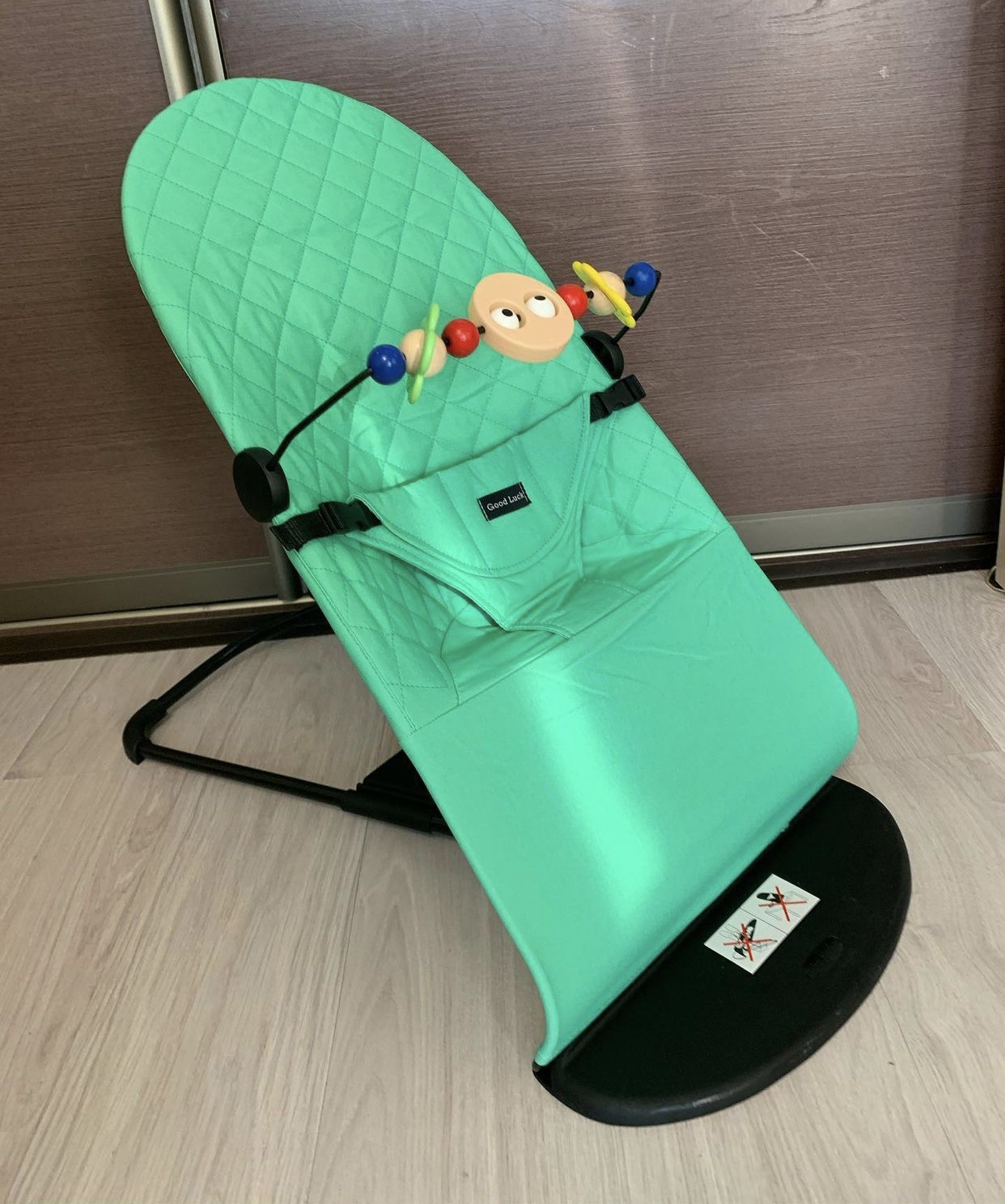 

Кресло- шезлонг качалка WonderLand Baby Balance Chair Baby хлопок Bjor01Tiffa для новорожденных бирюзовый тифани