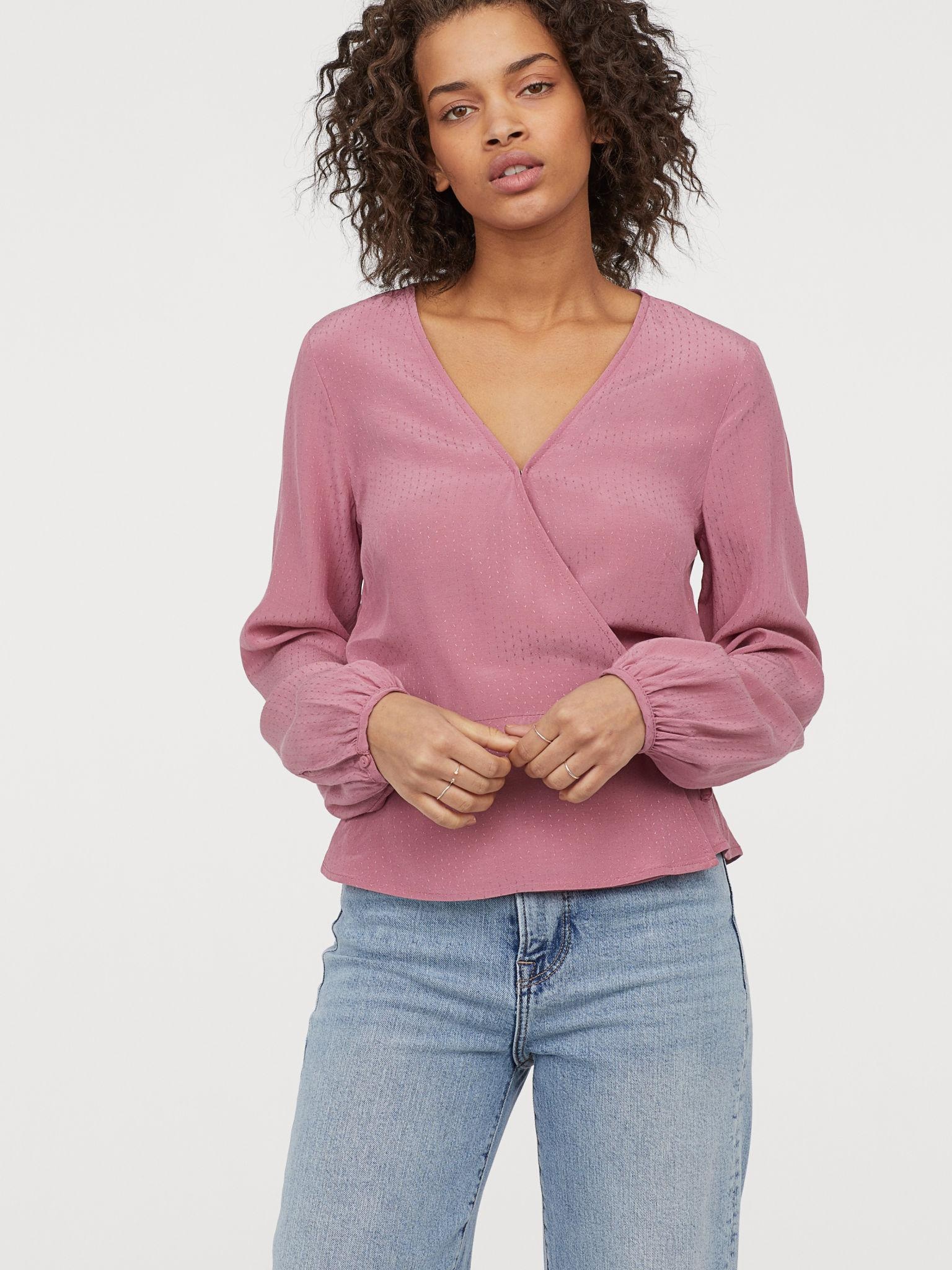 

Блузка H&M XAZ163366FULU  Темно-розовая, Блузка H&M XAZ163366FULU 40 Темно-розовая