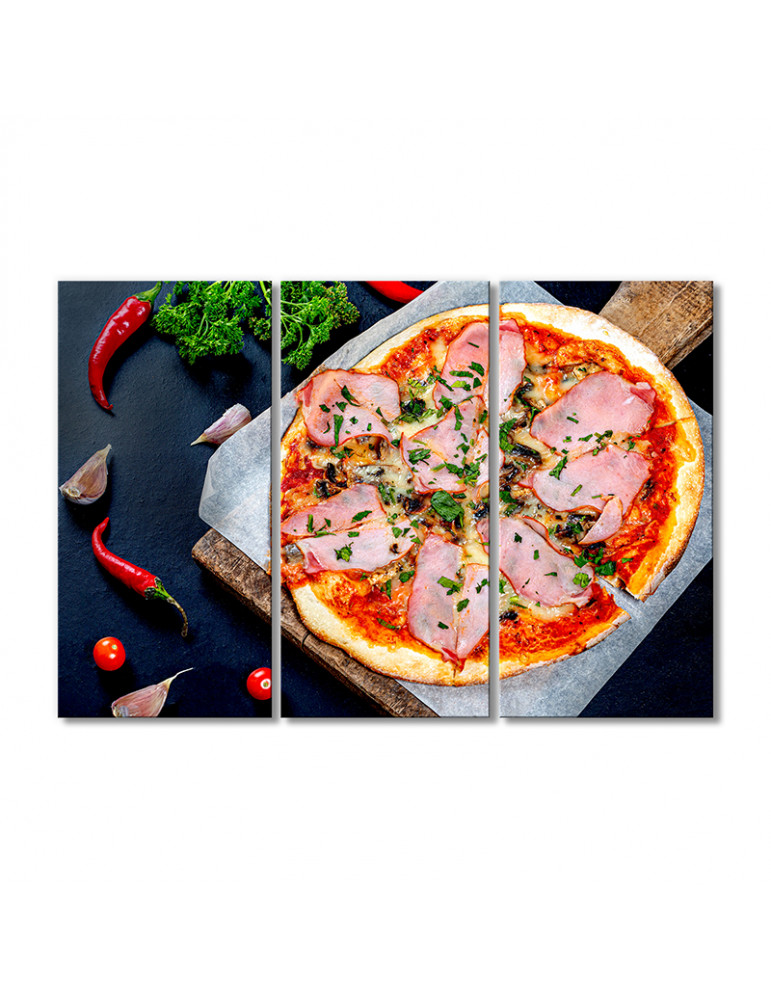 

Модульная картина Artel «Пицца с балыком» 3 модуля 90x135 см