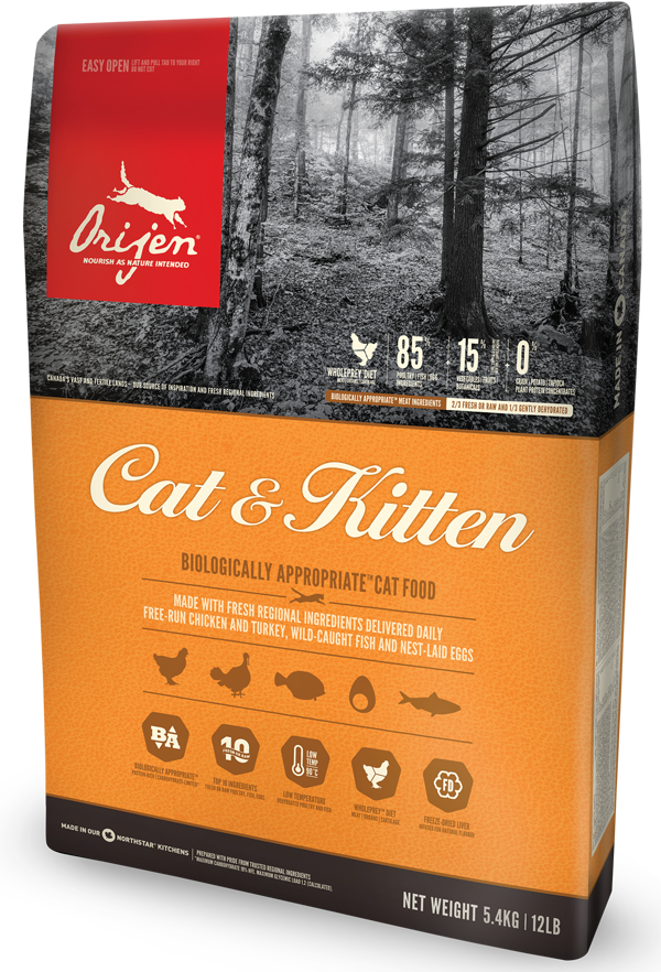 

Сухой корм Orijen (Ориджен) Cat & Kitten для кошек и котят всех пород 0.34 кг