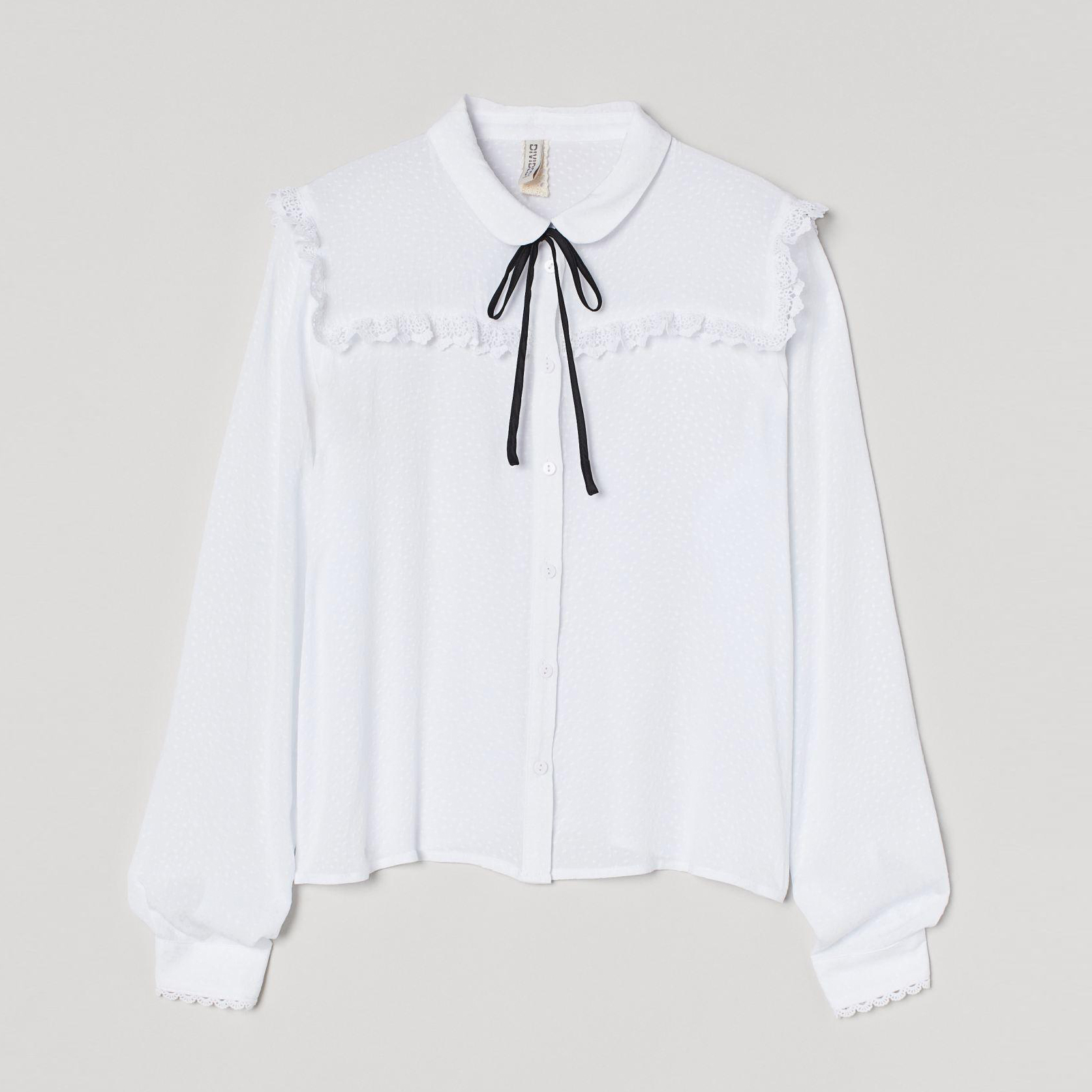 

Блузка H&M XAZ274465QMRM 40 Белая с черным